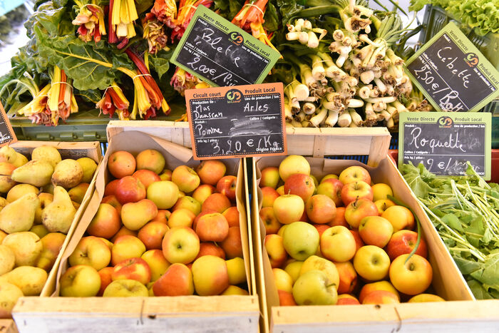 illustration d'étal de marché