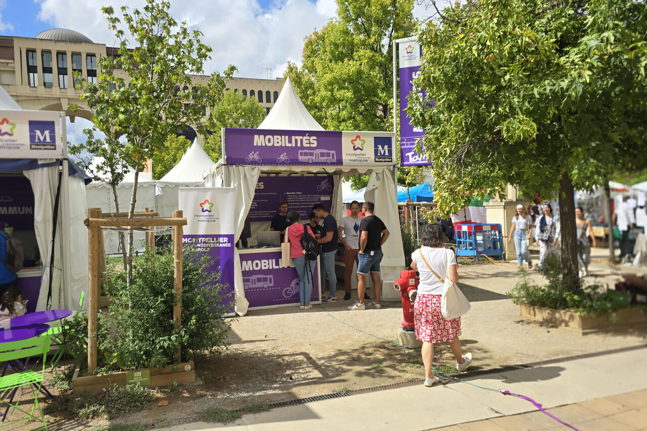 les stands de la Ville et de la Métropole de Montpellier 