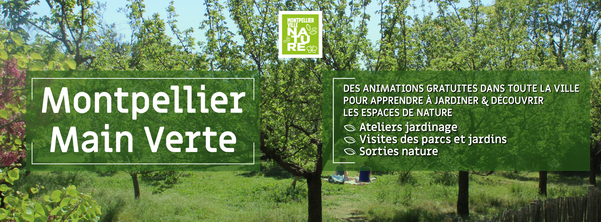 Bannière Montpellier main verte