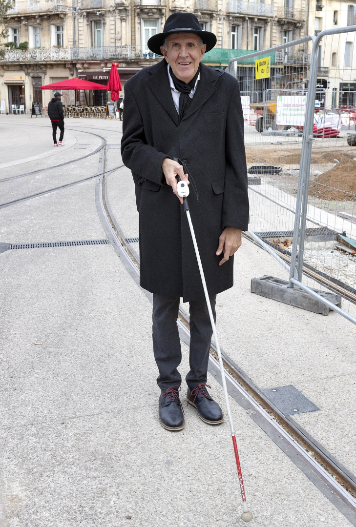 Thierry Jammes sur le chantier de la ligne 5 de tramway