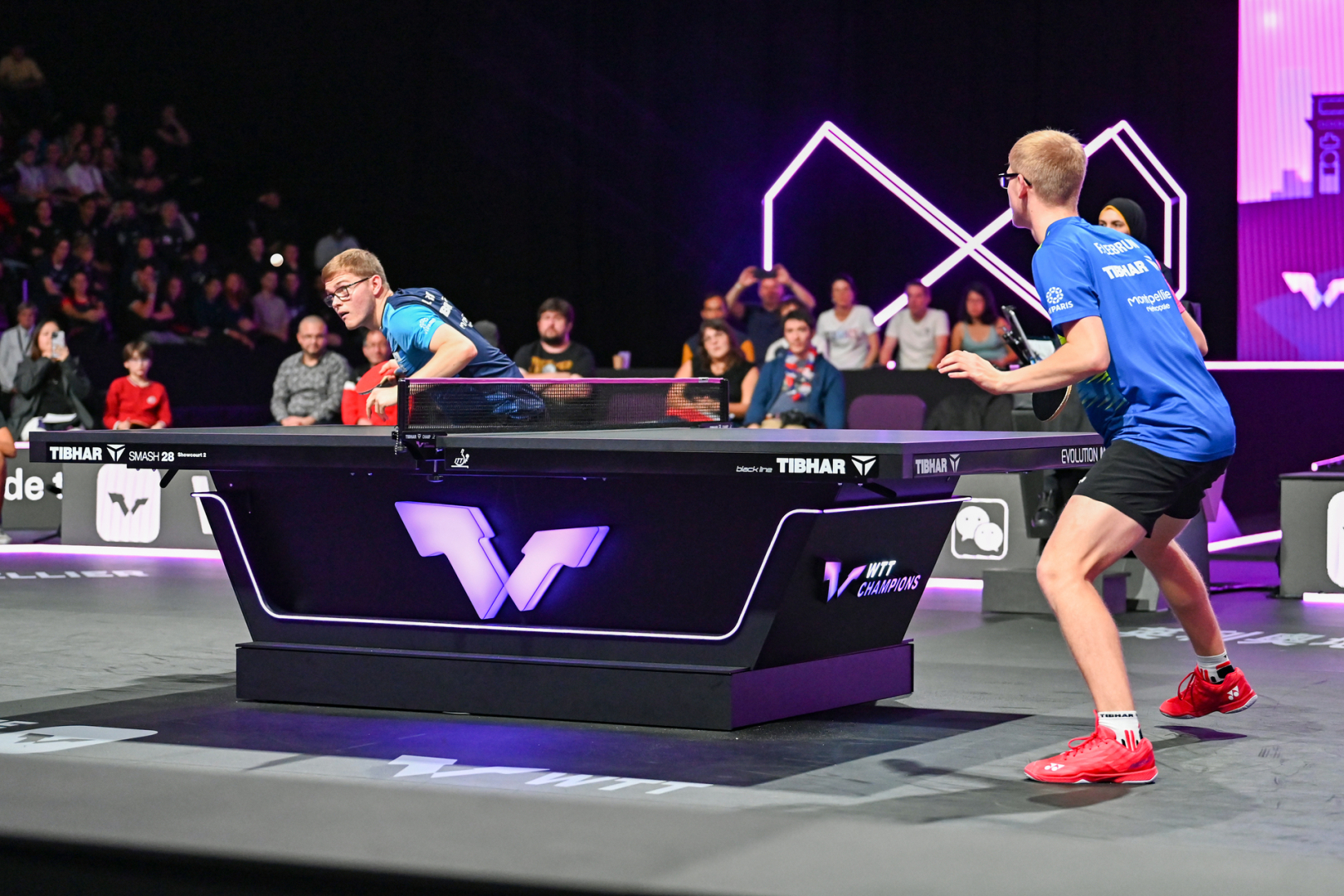 Félix Lebrun remporte le quart de finale face à son frère Alexis, lors du WTT champions Montpellier 2024