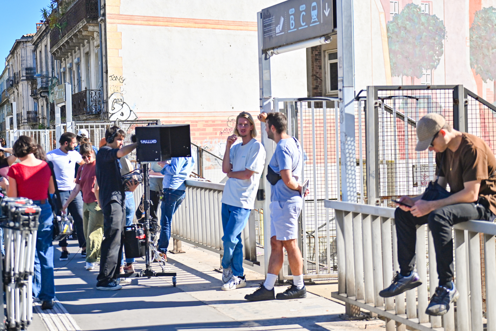 Paul Mirabel en tournage à Montpellier 