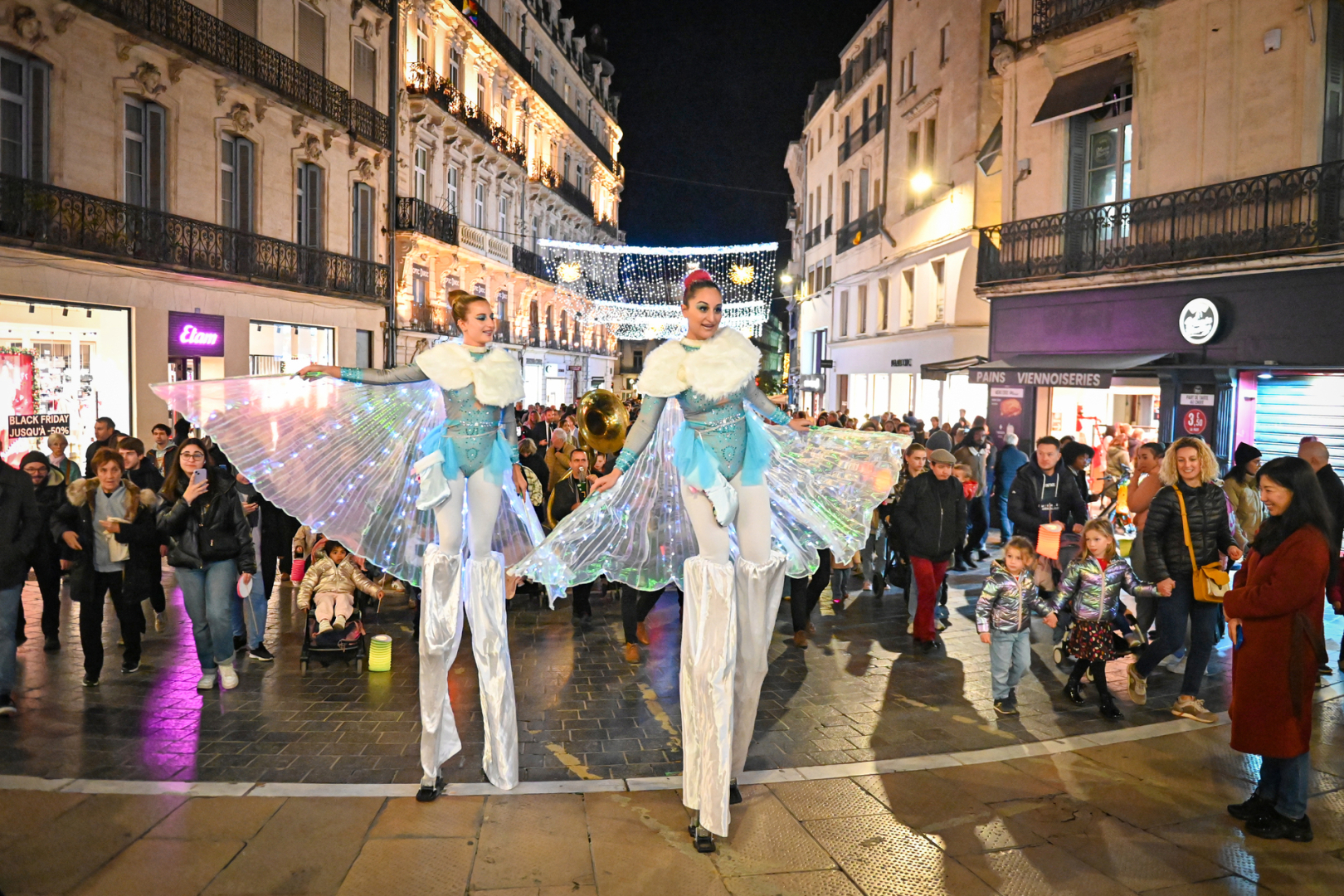 Lancement des illuminations rue de la Loge l'an dernier