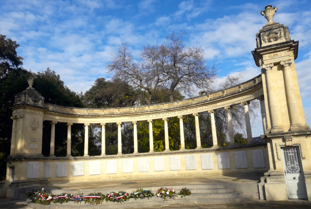 Vue du Monument aux Morts de Montpellier