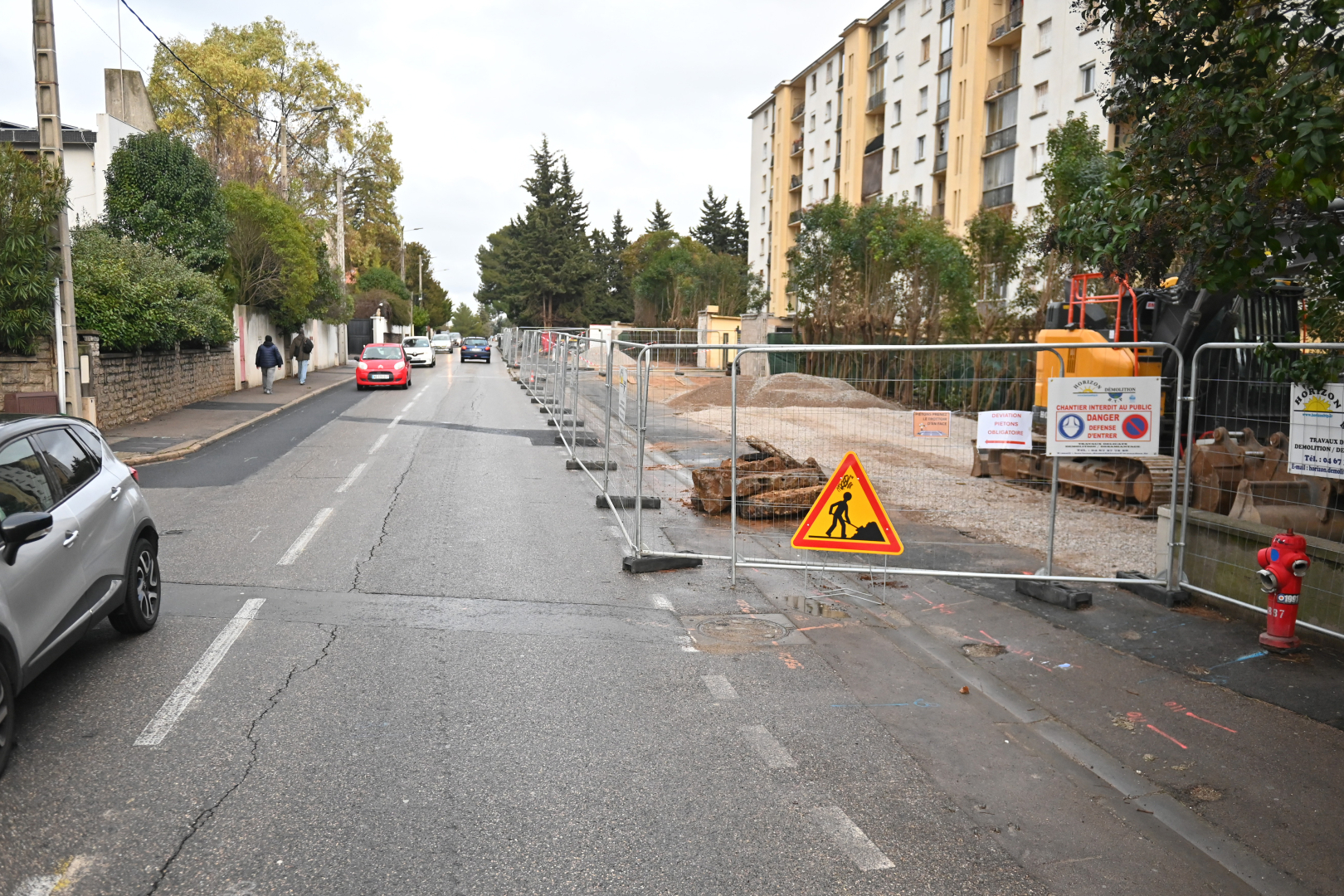 Rue sans les garages