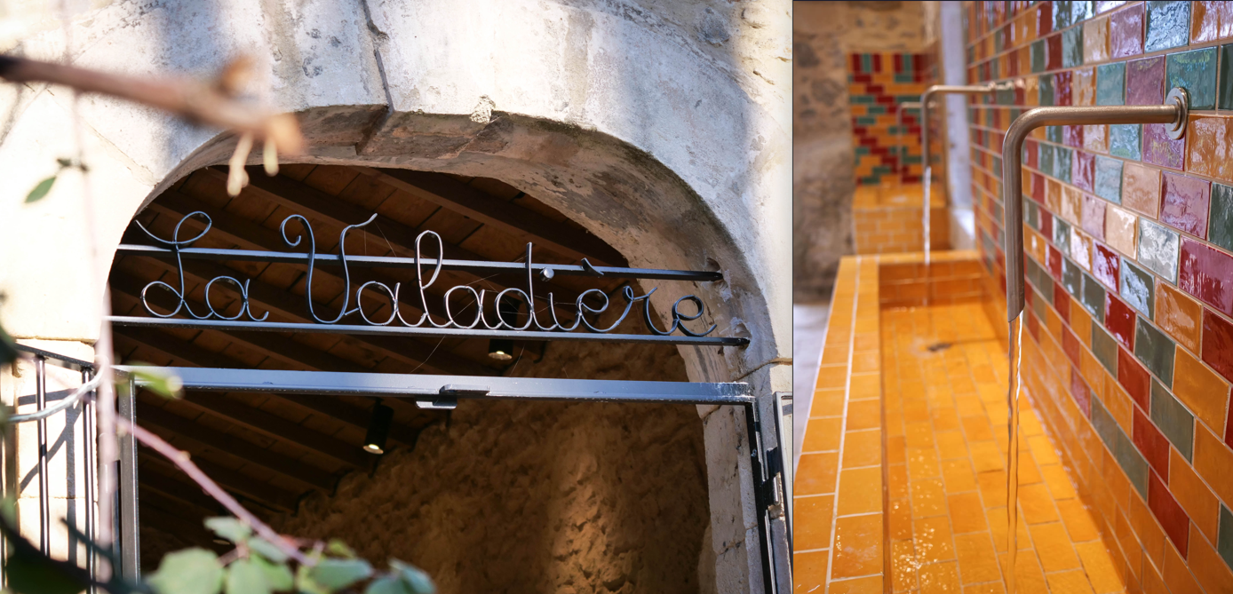 Montage photo du portail d'entrée et d'un robinet de la buvette de la Valadière