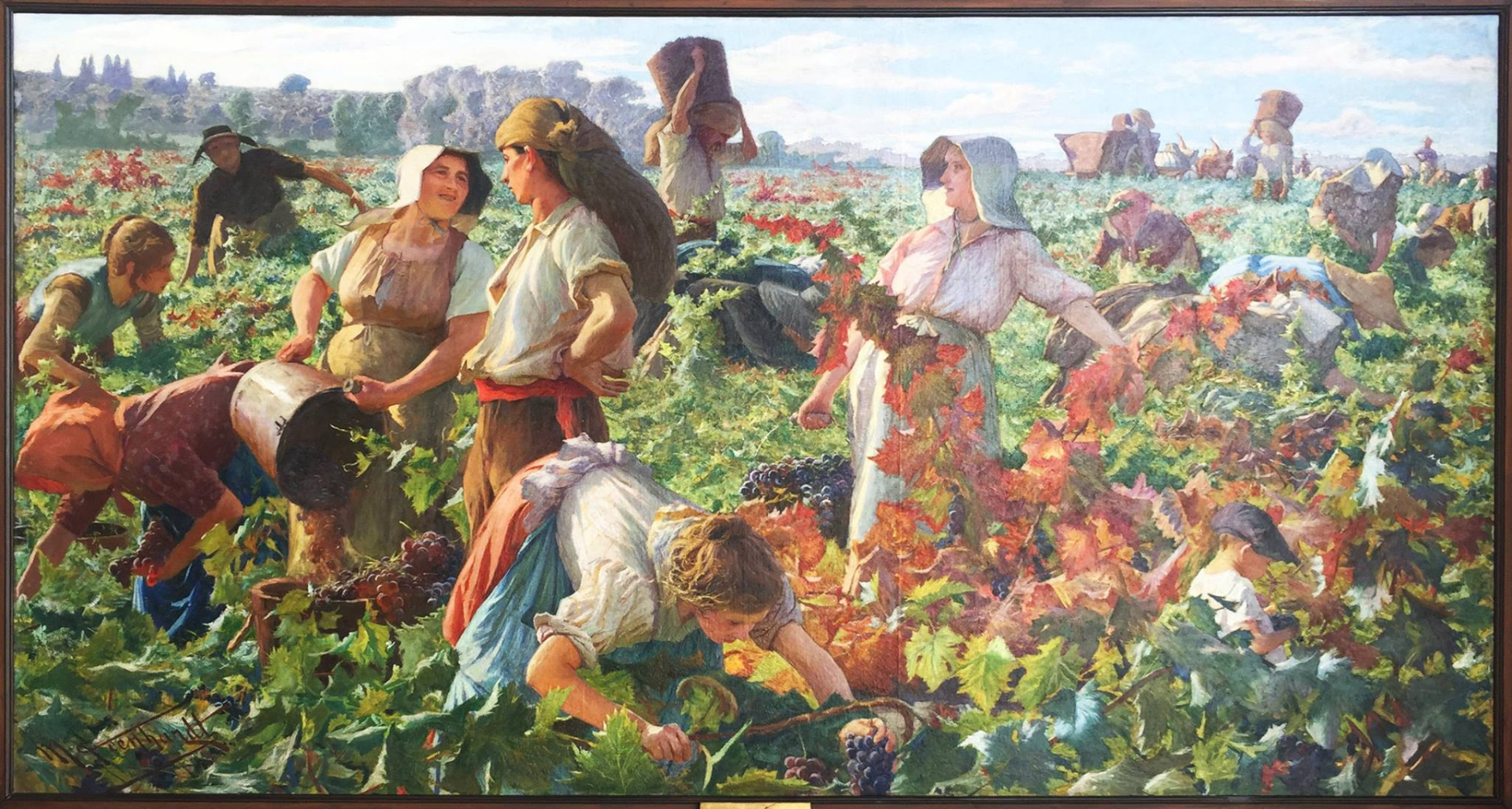 "Vendanges en Languedoc" de Max Leenhardt (1853 - 1941)