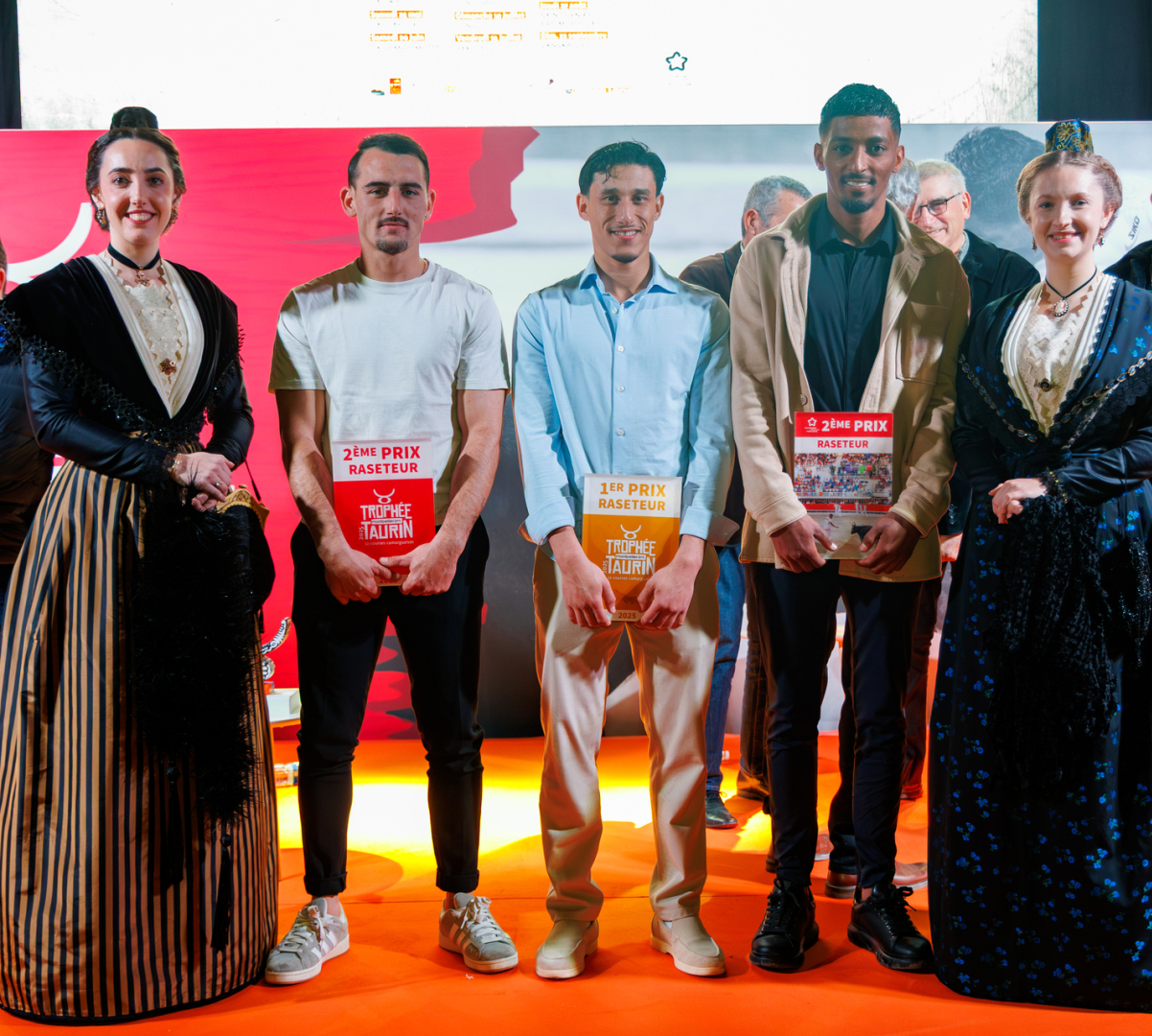 Les raseteurs lauréats de l'édition 2025 : Ismaël Oukharti, Ziko Katif et Pascal Laurier