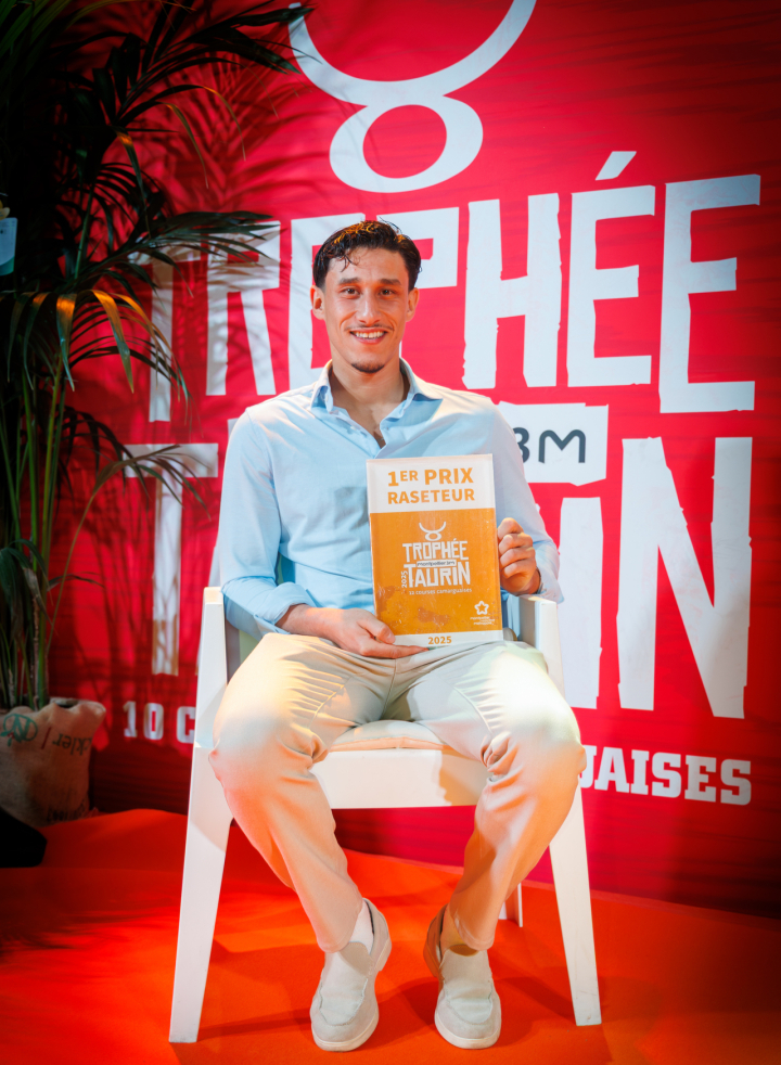 Le raseteur Ismael Oukharti, vainqueur du Trophée taurin 3M 2025, récompensé le 6 février dernier à Pérols