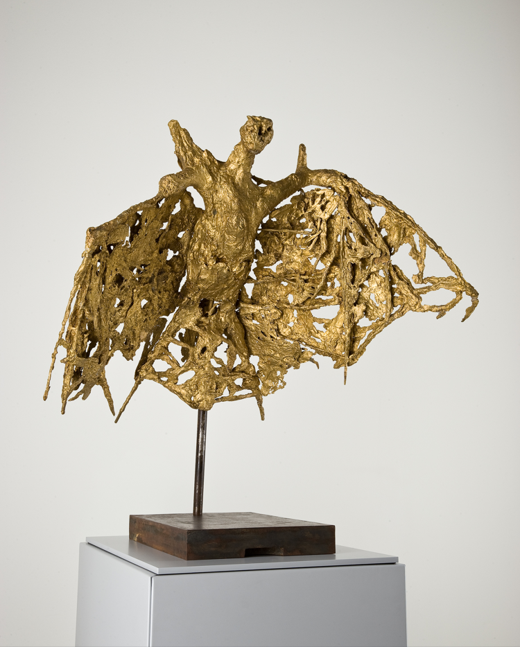 Sculpture en bronze doré, "La Chauve-souris"