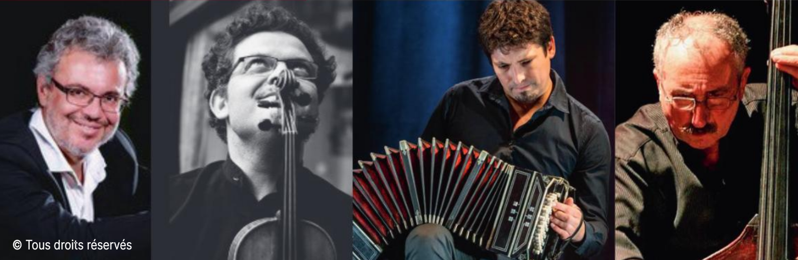 le quartet des Tanguerios, photos des musiciens