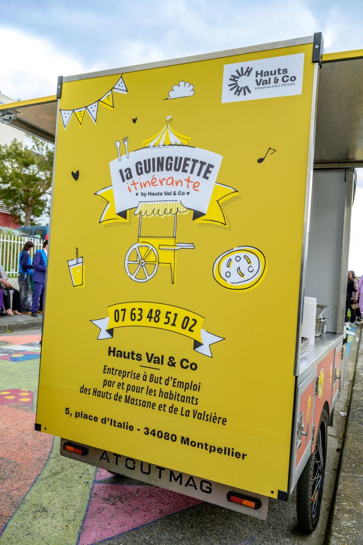 partie arrière du vélo cuisine mobile de Hauts Val & Co 