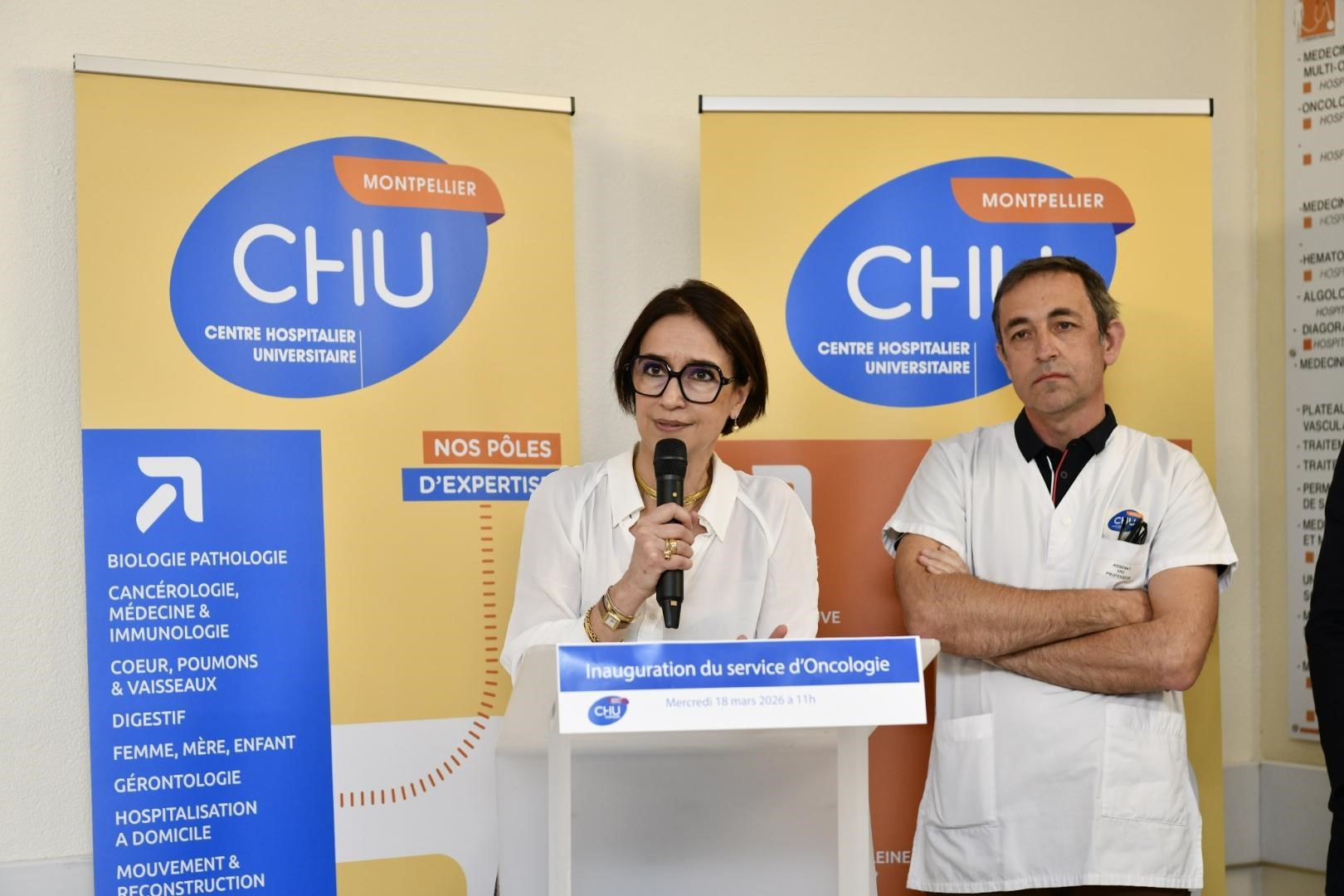 La directrice et le chef de service