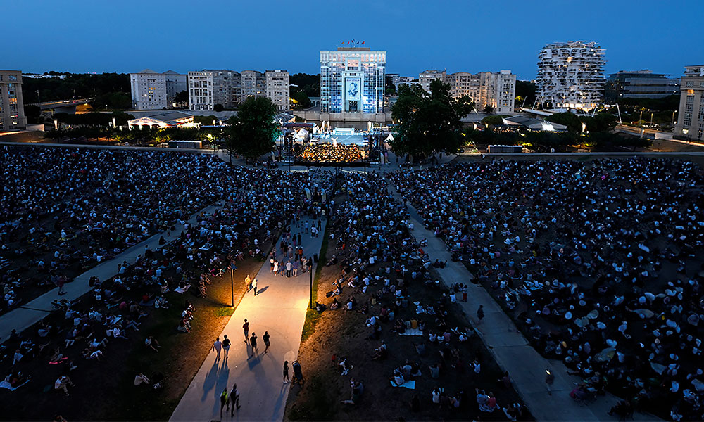 Foule du concert place de l'Europe