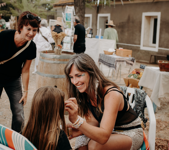 un stand de maquillage