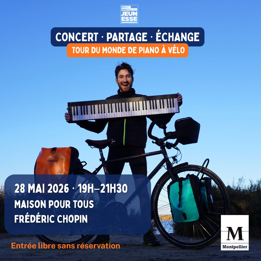 Affiche de la soirée concert et récit de voyage du 28 mai 