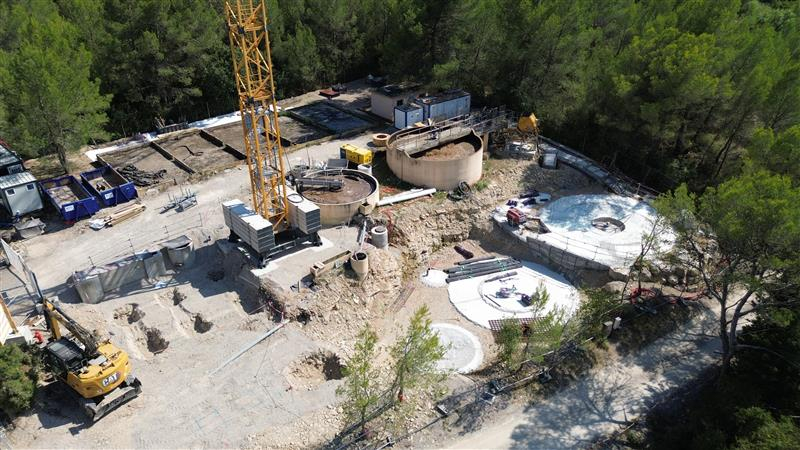 vue aérienne du chantier