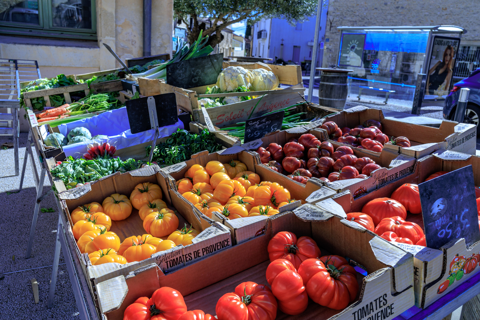 tomates et légumes marché restinclières 