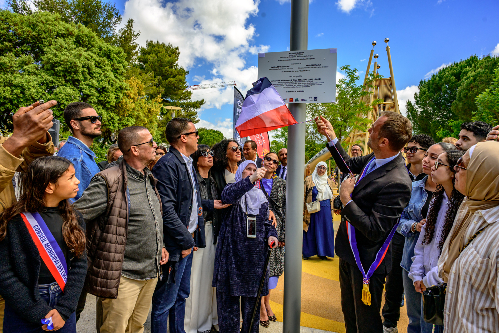 inauguration du square Elias Belassal en présence de la famille et des proches