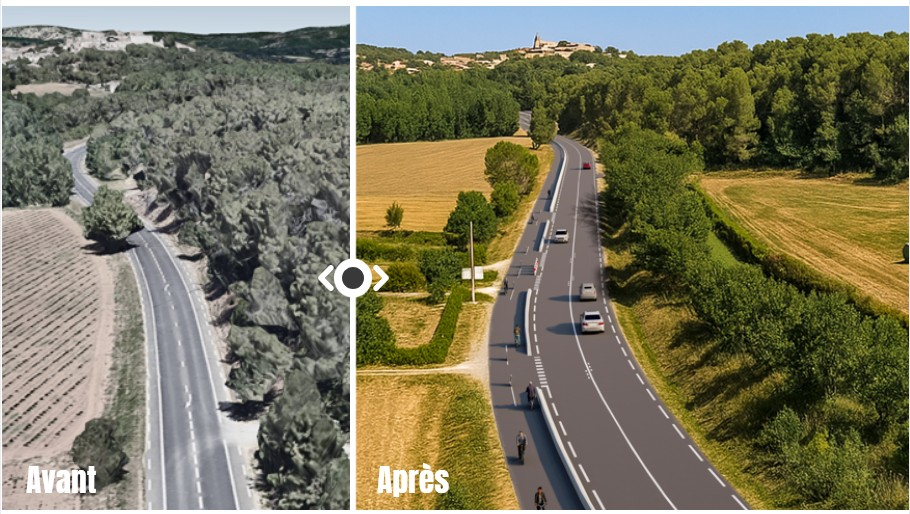 piste cyclable Prades le lez