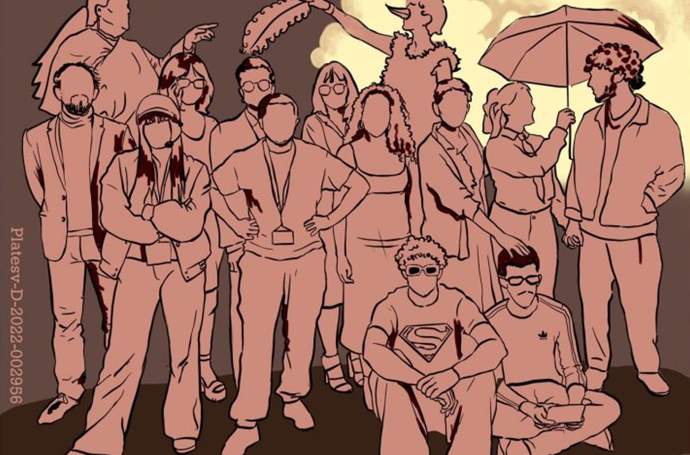 Dessins de personnages pour l'affiche de Junon
