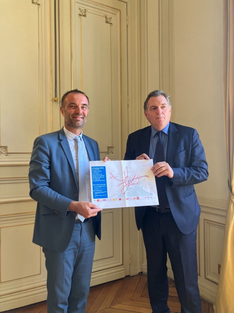 Micha&euml;l Delafosse a rencontr&eacute; Philippe Tabarot, ministre des Transports le 22 juin &agrave; la Pr&eacute;fecture de l'H&eacute;rault