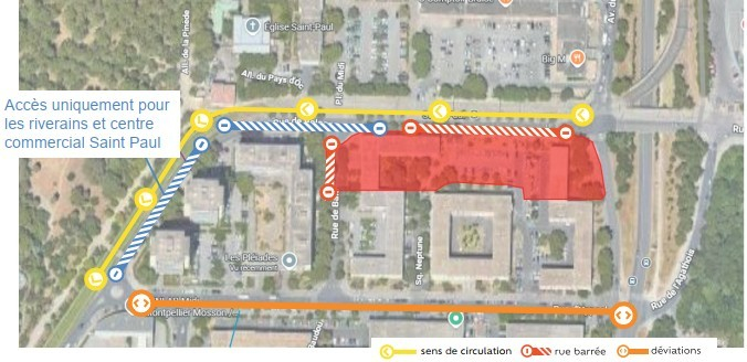 plan de circulation secteur Saint-Paul