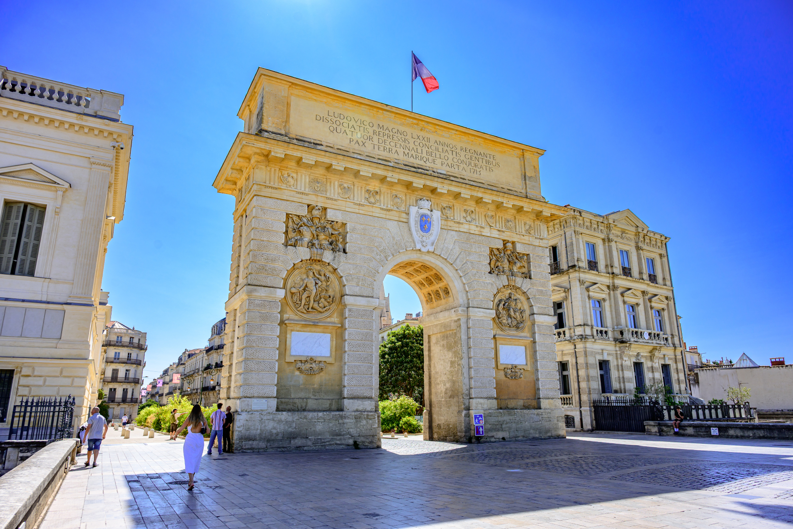 L'arc de triomphe, non loins du jardin du Peyrou, &agrave; Montpellier