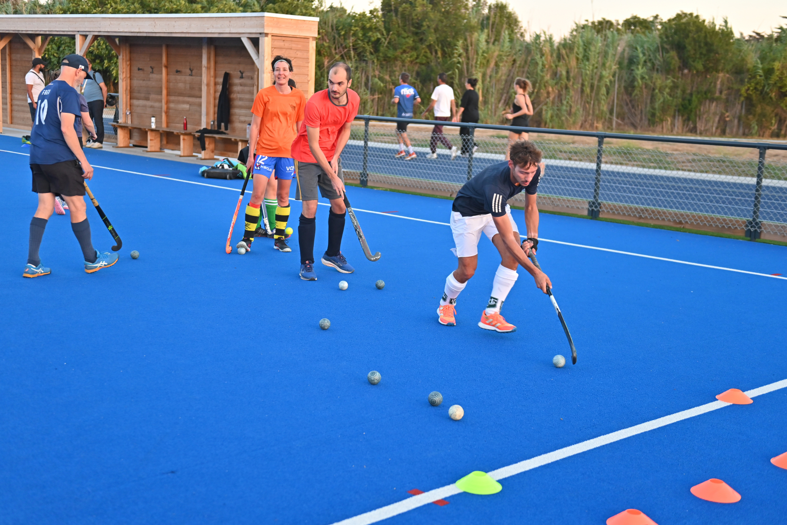 Entrainement de hockey sur gazon