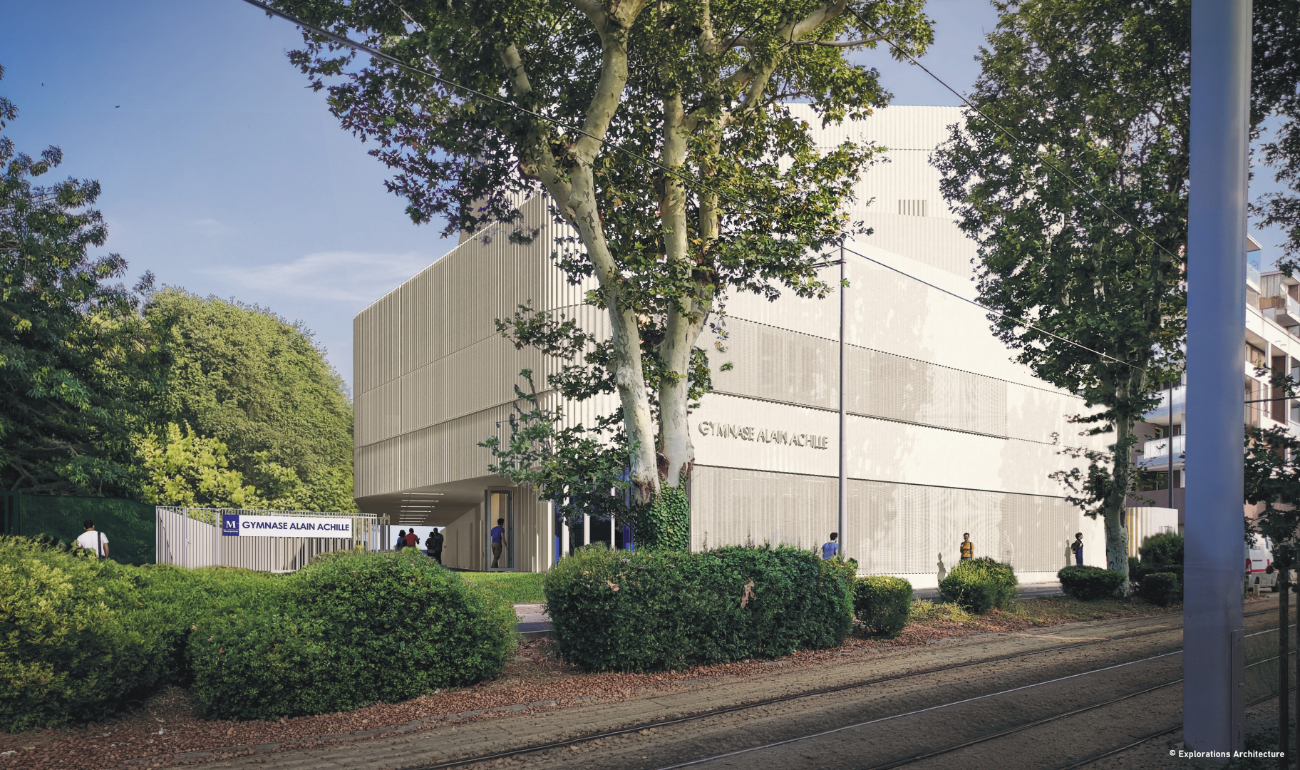 perspective architecte projet nouveau gymnase 