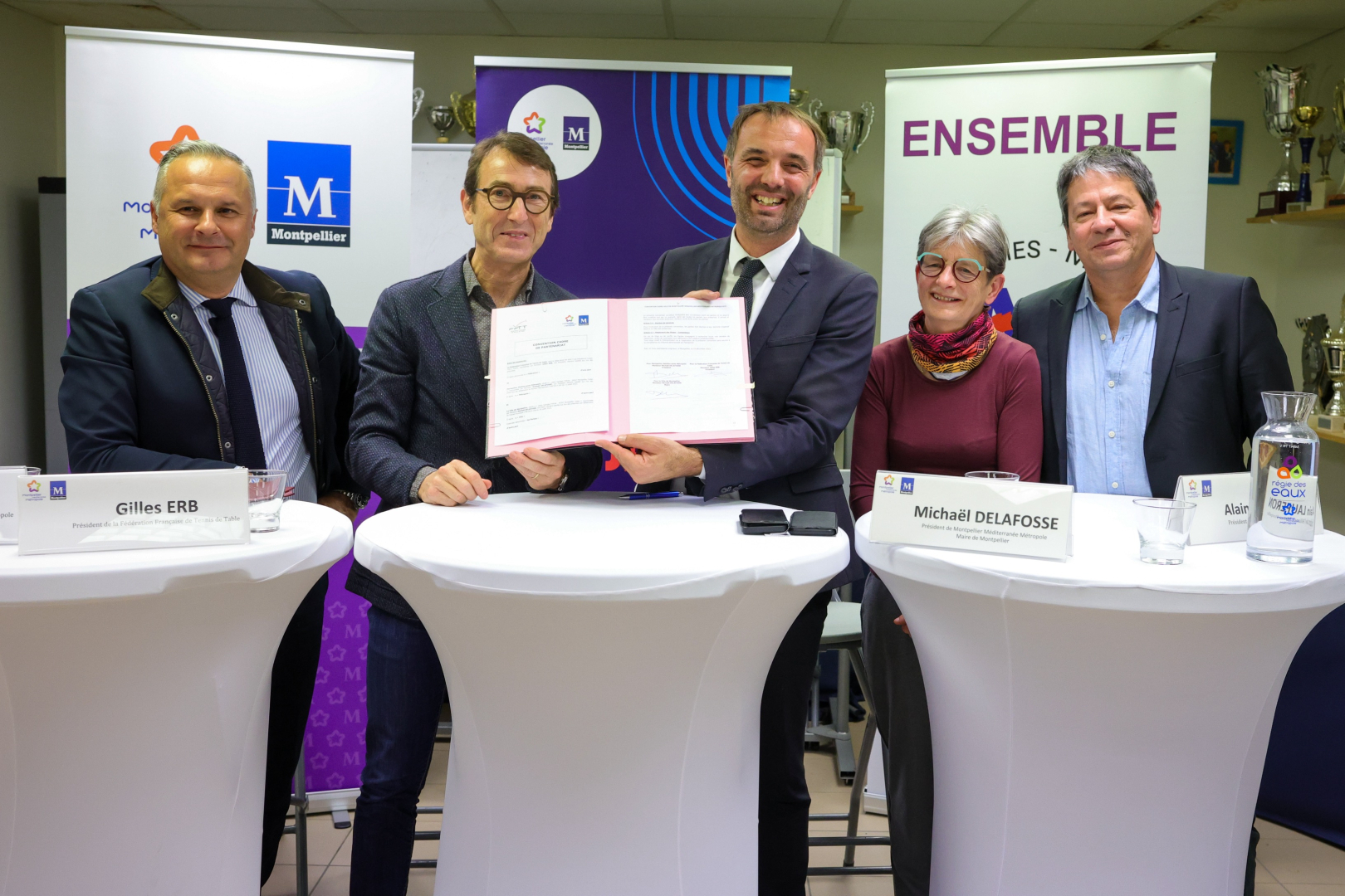 signature convention FFTT et Ville de Montpellier 