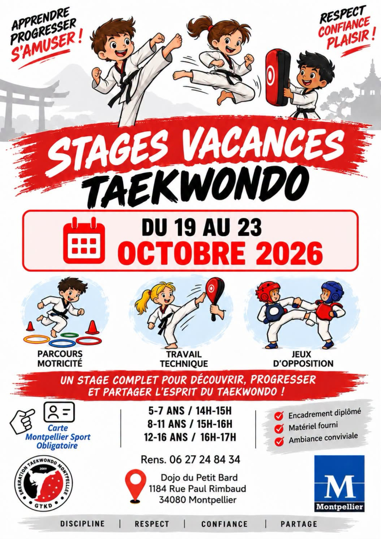 Affiche stage Génération Taekwondo