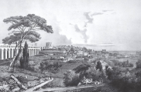 Vue de l'aqueduc des Arceaux, lithographie de 1835