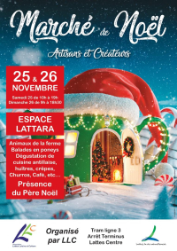 Affiche du marché de Noël de Lattes