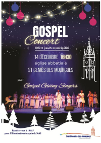 Affiche du concert des Gospel Giving Singers