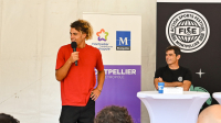 Esteban Clot conférence de presse FISE 2025 logos sponsors organisateur