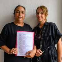 Malika, présidente de LAFAM et Nathalie, bénévole très active 