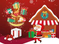 illustration village de Noël à Vendargues