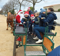 La calèche de Noël à cheval