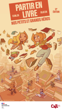 l'affiche de partir en livre