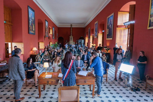 Tournage au château de Castries en 2022