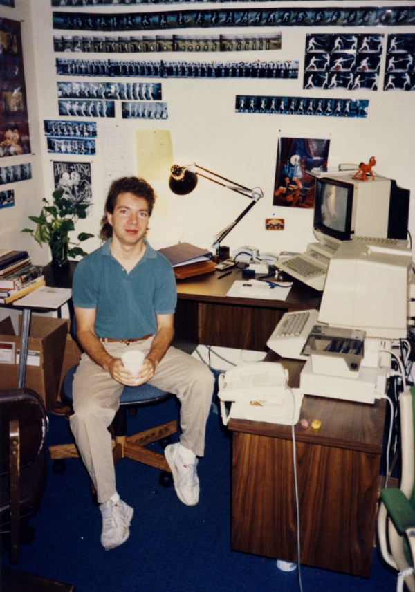 Jordan Mechner en 1988 en phase de création de Prince of Persia