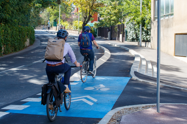 Nouvel aménagement cyclable sécurisé du boulevard Benjamin Milhaud