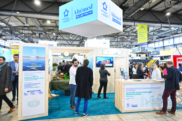 Le stand commun Montpellier Méditeranée Métropole et Altémed au salon EnerGaïa