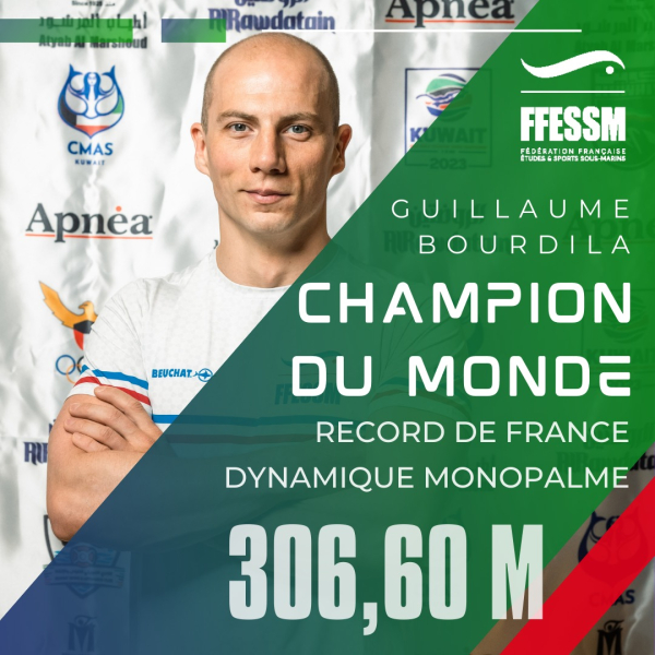 Affiche champion du monde apnée