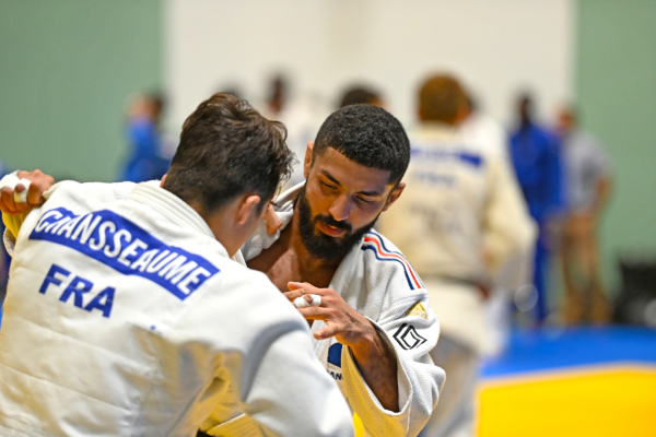 Walide Khyar, ici lors d'un précédent stage à Montpellier, représentera la France en -66kg