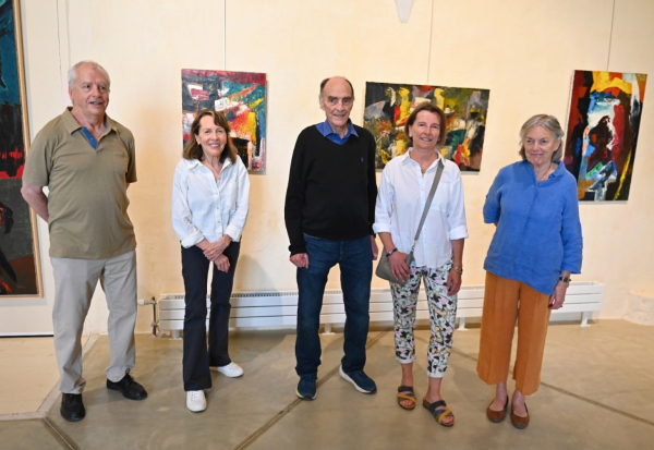 Les enfants de Guy de Montlaur réunis à Castries autour de l'oeuvre de leur père. 