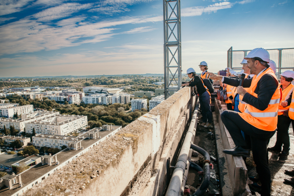 maire vue du quartier depuis le toit de la tour