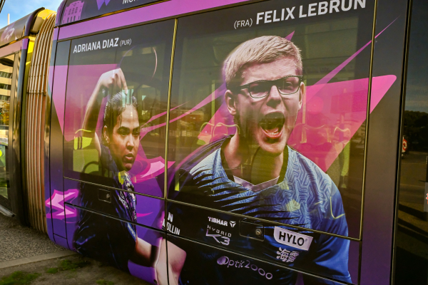 Félix Lebrun sur le tramway montpelliérain 