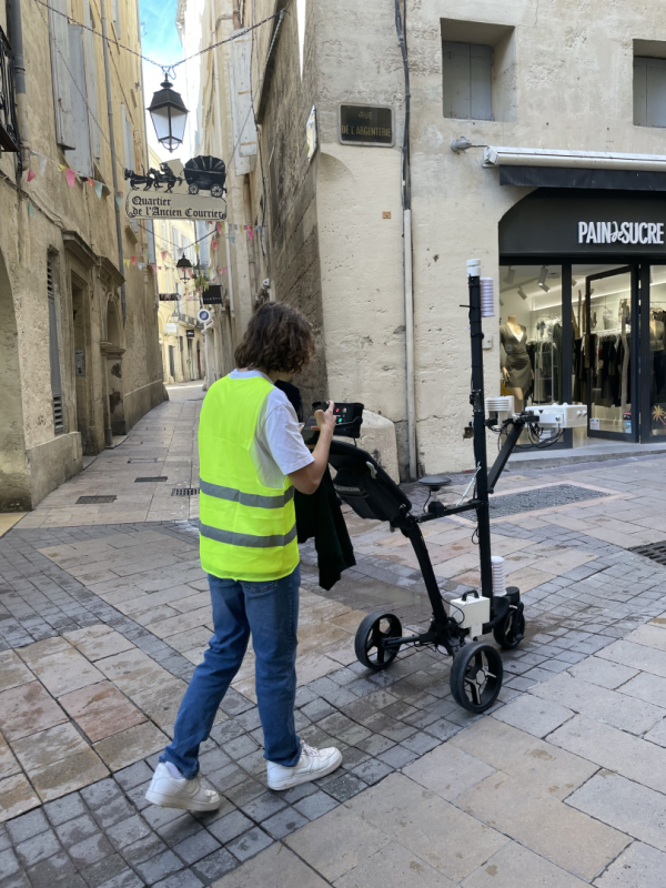 chariot climatique dans les rues de Montpellier 